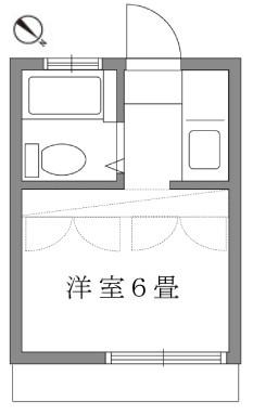コーポ泉(1K/1階)の間取り写真