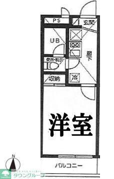 FLAT浦和(1K/4階)の間取り写真