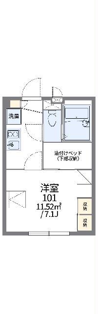 レオパレス追分(1K/2階)の間取り写真