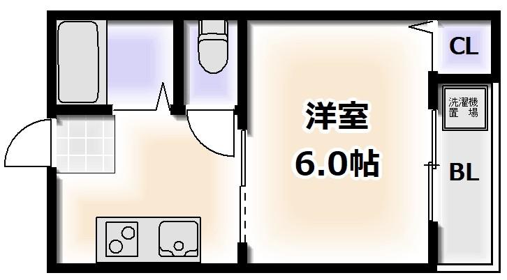 シティーハイツあびこ(1K/2階)の間取り写真