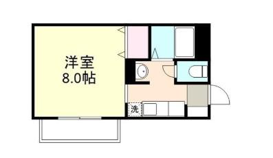 水島臨海鉄道 福井駅(岡山) 徒歩15分 3階建 築31年(1K/2階)の間取り写真