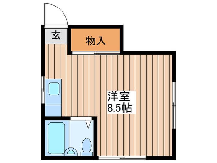 西武池袋線 富士見台駅 徒歩9分 3階建 築38年(ワンルーム/1階)の間取り写真