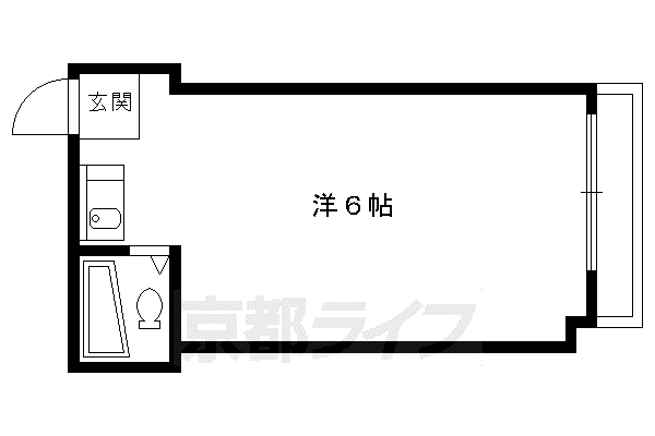 LA FORET 伏見(ワンルーム/2階)の間取り写真