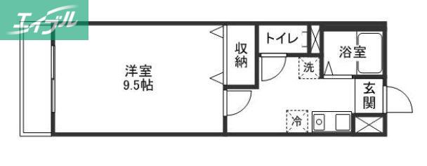 PALAZZOWAKO(1K/5階)の間取り写真