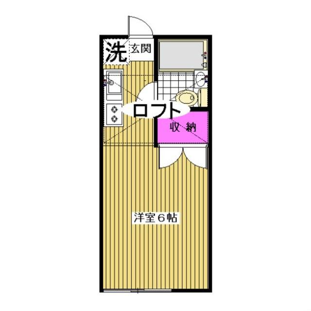 ヴュークレスト(ワンルーム/1階)の間取り写真