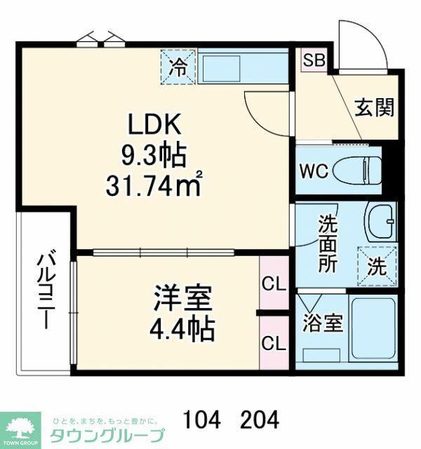 GRADUS黒砂(1LDK/2階)の間取り写真