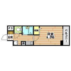 SWISS難波南(1K/6階)の間取り写真
