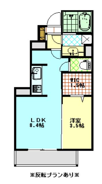 D-ROOMNANA(1LDK/1階)の間取り写真