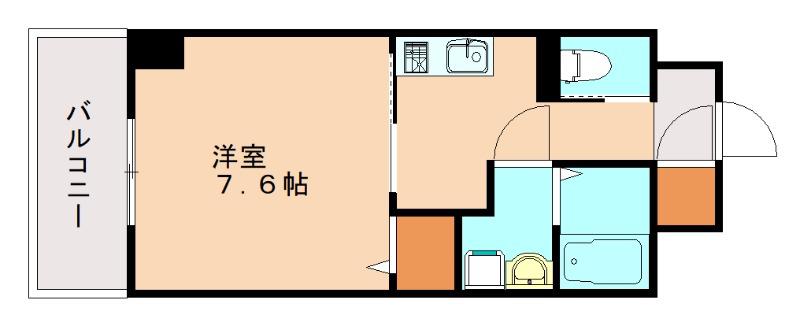 THE STAGE 中原(1K/4階)の間取り写真