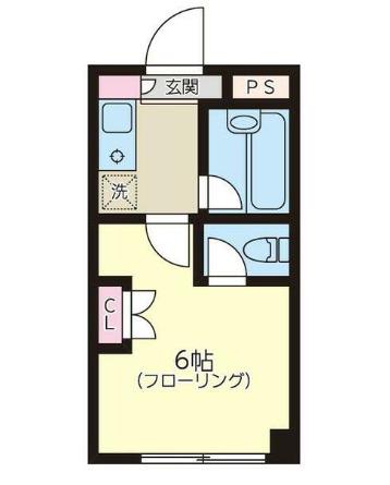 アーバンオルム府中(1K/1階)の間取り写真
