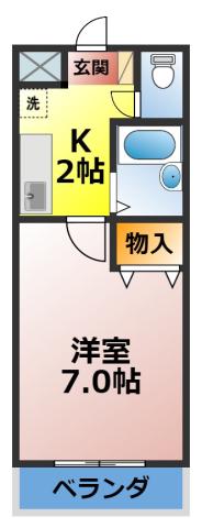 エクセル東浦(1K/1階)の間取り写真