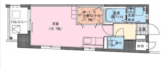 RIVIERE CHAMP 宮田町(ワンルーム/10階)の間取り写真