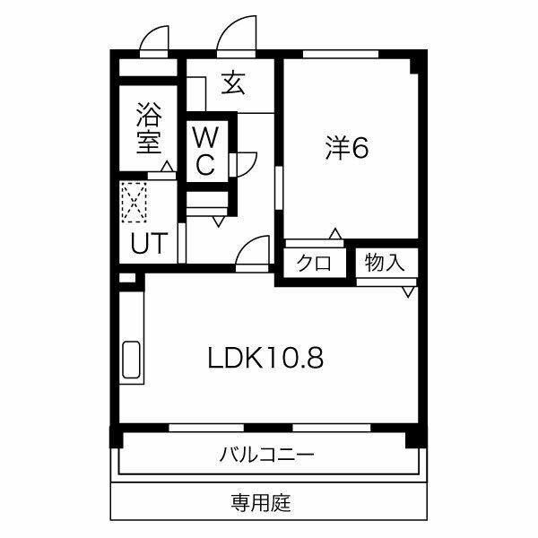 CENTRAL FERS(1LDK/1階)の間取り写真