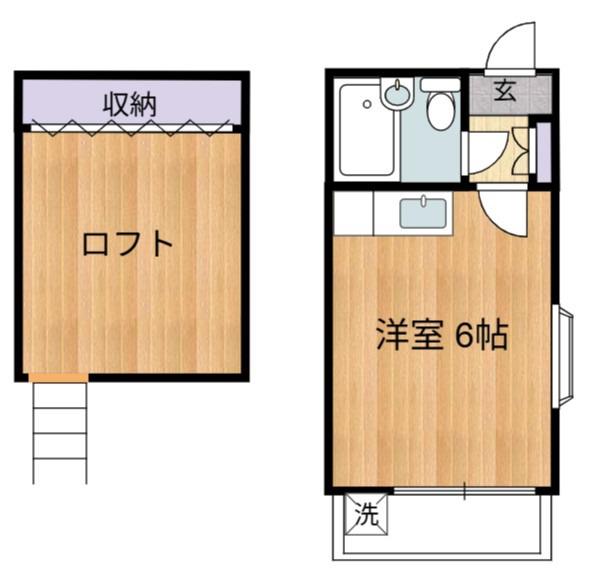 エスポワール大泉学園(ワンルーム/2階)の間取り写真