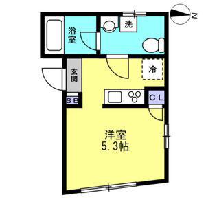 プラティーク千歳船橋(ワンルーム/5階)の間取り写真