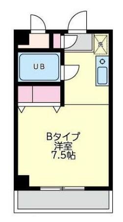 フェニックスヒルズ(ワンルーム/2階)の間取り写真