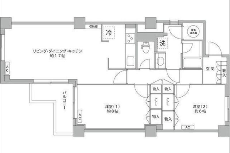 パレ・ロワイヤル南青山(2LDK/5階)の間取り写真