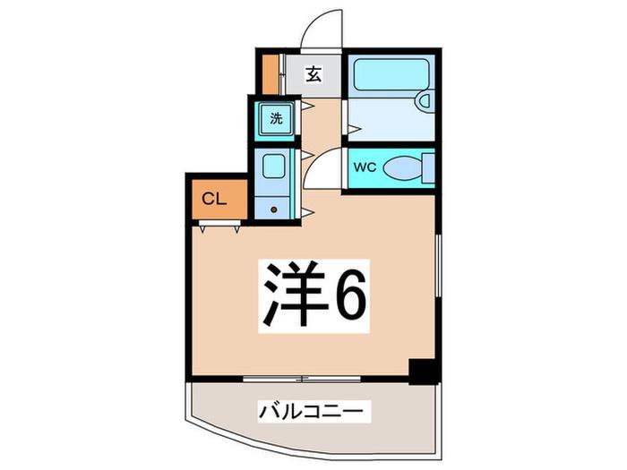 エストポワール堀江(ワンルーム/10階)の間取り写真