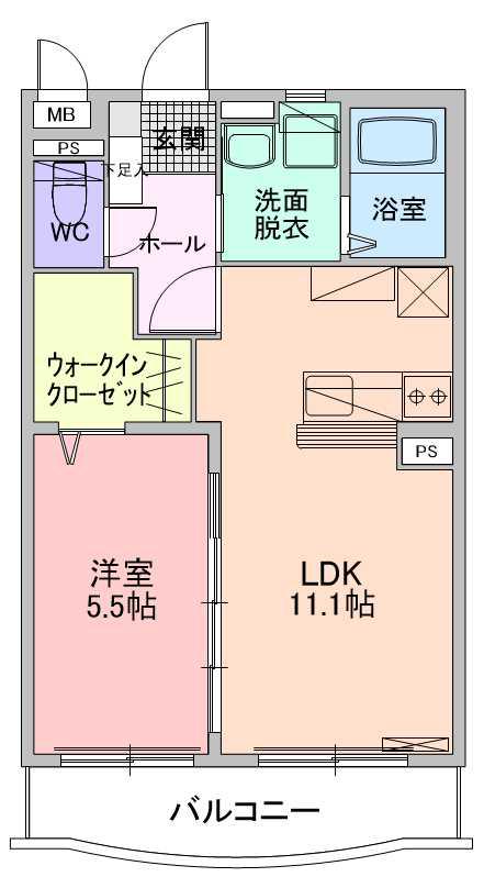 CARPレジデンス(1LDK/3階)の間取り写真