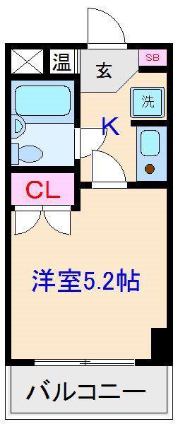 ストーク新丸子弐番館(1K/7階)の間取り写真