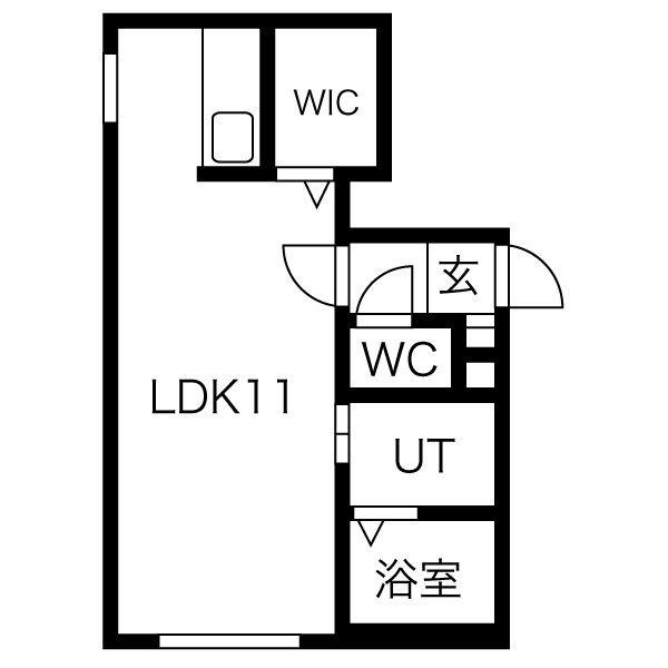 HOPE南7条(1K/3階)の間取り写真