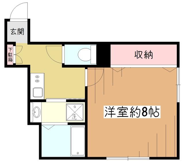 イーストレジデンス久米川(1K/2階)の間取り写真