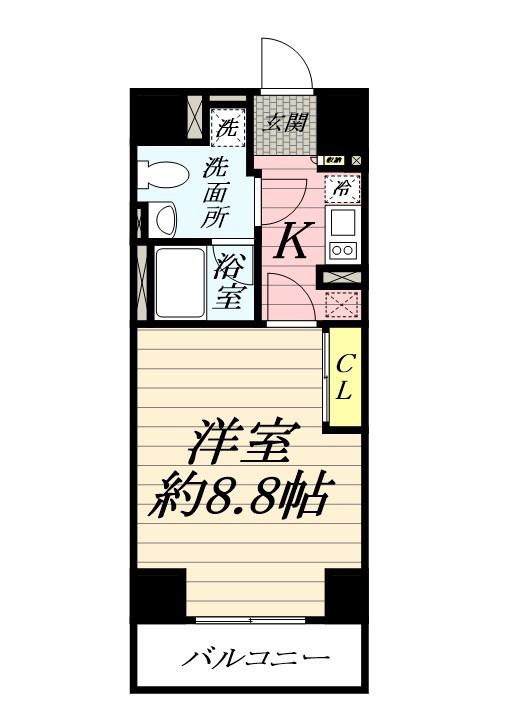 ACCESS湘南平塚(1K/5階)の間取り写真