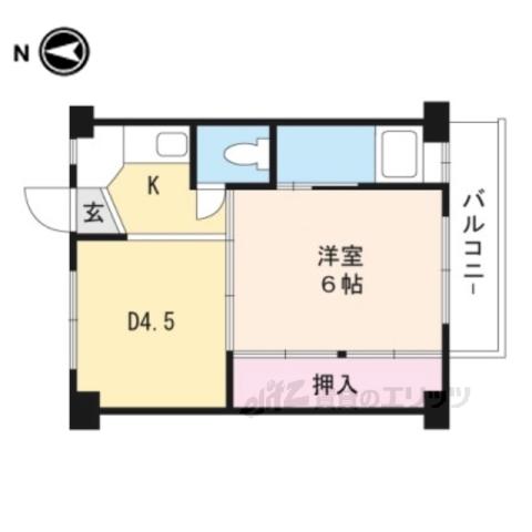 ビレッジハウス長岡2号棟(2K/2階)の間取り写真