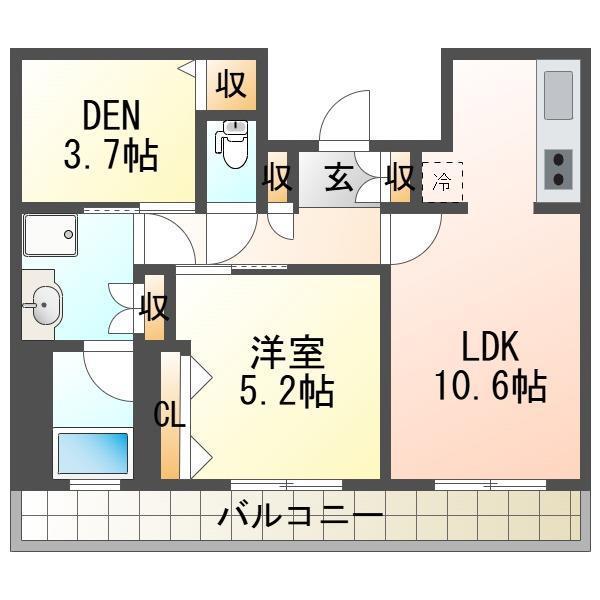 ザ・プレミア(1SLDK/7階)の間取り写真