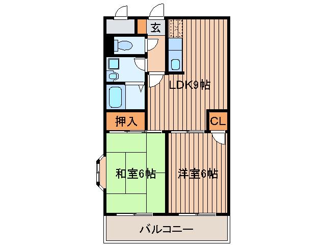 スィンパスィ(2LDK/4階)の間取り写真