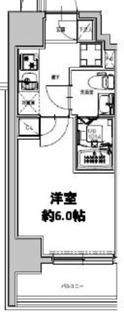 S-RESIDENCE市川(1K/5階)の間取り写真