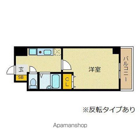 ビュークレスト今泉(1K/5階)の間取り写真
