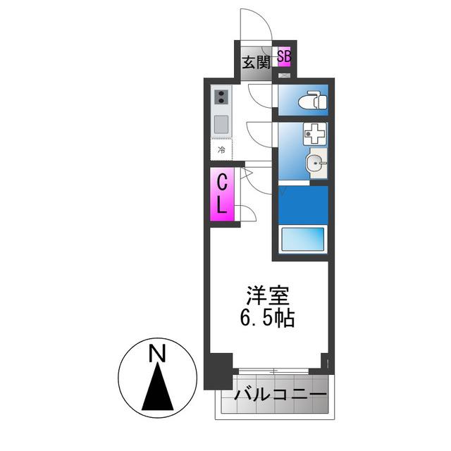 IW RESIDENCE大阪CREST TAPP(1K/10階)の間取り写真