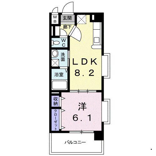 アンジュメゾン(1LDK/1階)の間取り写真