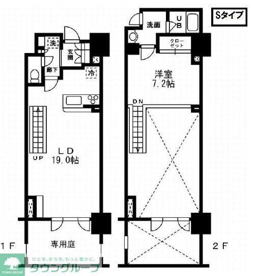 レジディア杉並方南町(1LDK/1階)の間取り写真