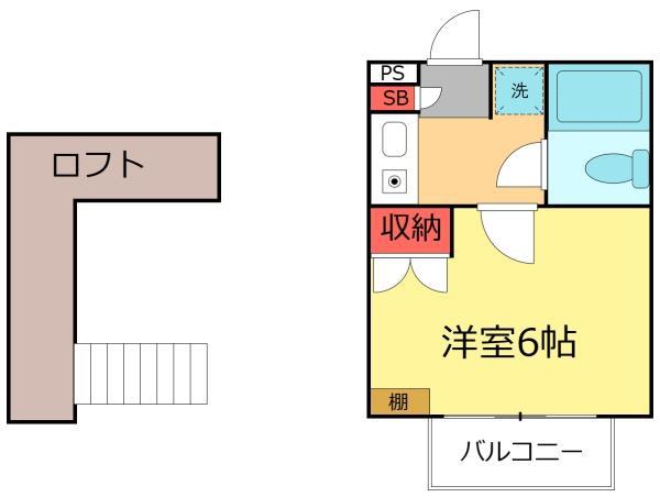K・S新松戸クラブ(1K/2階)の間取り写真
