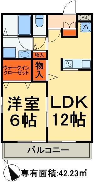 ベルリード(1LDK/1階)の間取り写真