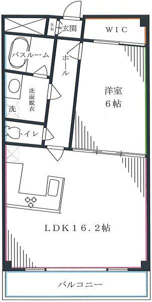 ARONIA(1LDK/1階)の間取り写真