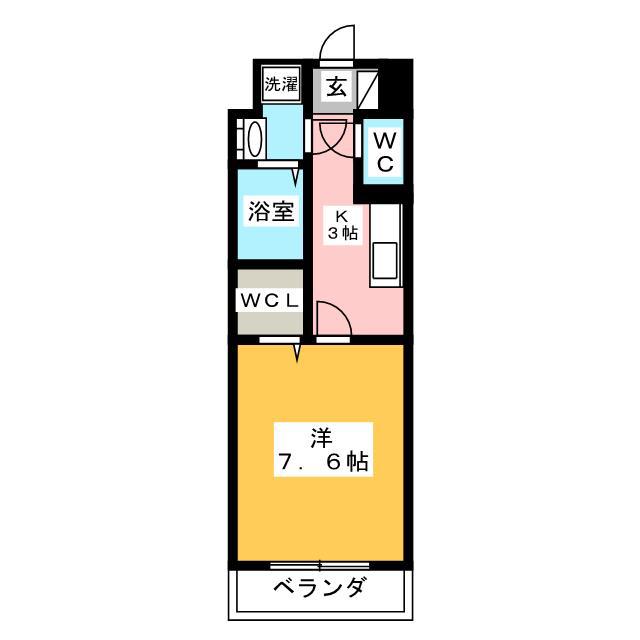プルミエール台(1K/1階)の間取り写真