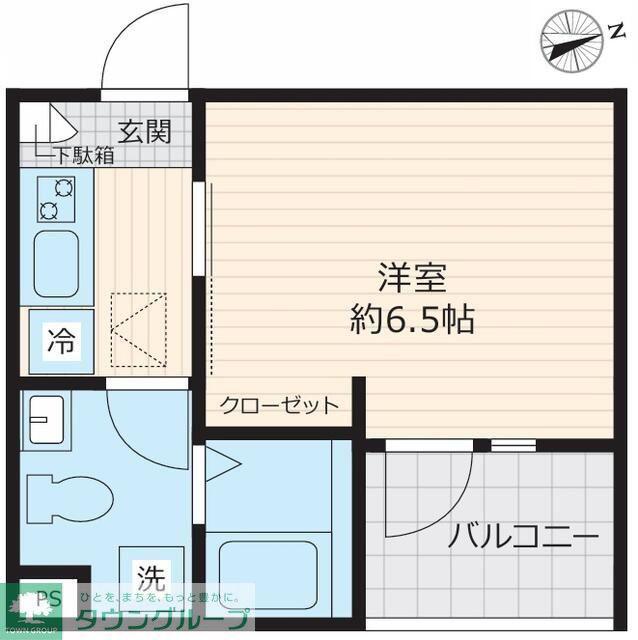 SORANOA飯能(1K/3階)の間取り写真