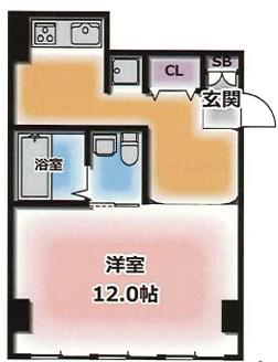田村ビル(1K/3階)の間取り写真