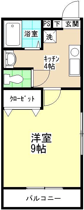 雨田ロイヤルパレスビル(1K/3階)の間取り写真
