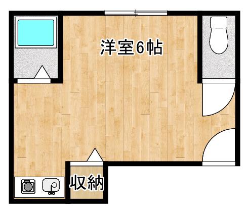 カレッジハウスニシガミ(ワンルーム/2階)の間取り写真