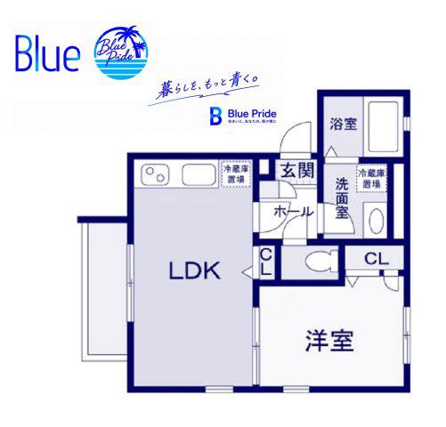YAMATO GARDEN(1LDK/1階)の間取り写真