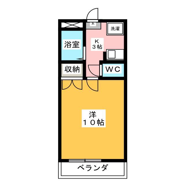 スクエアハウス(1K/3階)の間取り写真