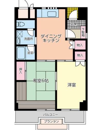 メゾン桜(2DK/5階)の間取り写真