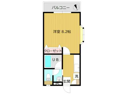 コーポ リベラル(1K/1階)の間取り写真