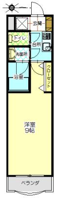 センティール新百合ヶ丘I(1K/3階)の間取り写真