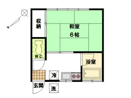 グリーンハイツ(1K/1階)の間取り写真