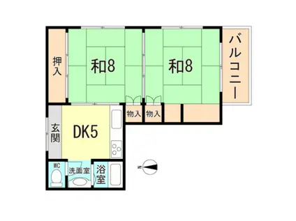 フジマンション(2DK/1階)の間取り写真